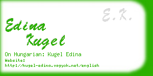 edina kugel business card